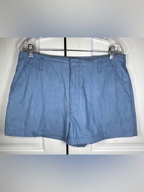Abercrombie & Fitch Chambray Blue Women's Shorts size Large 100% Cotton EC